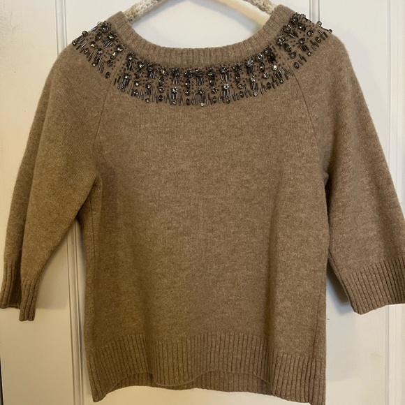 Allegory Wool Cashmere Beaded Sweater - Picture 3 of 12